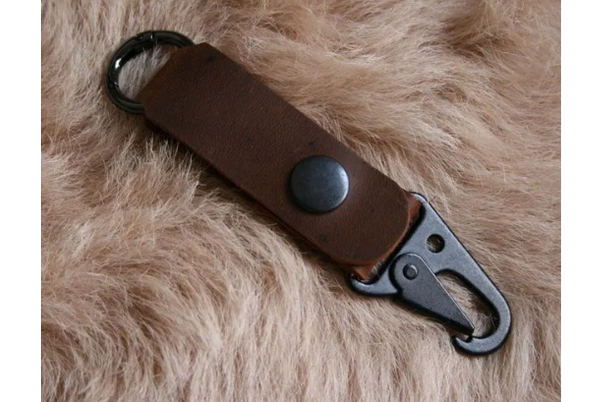 enkidu Carabiner Leather Keychain